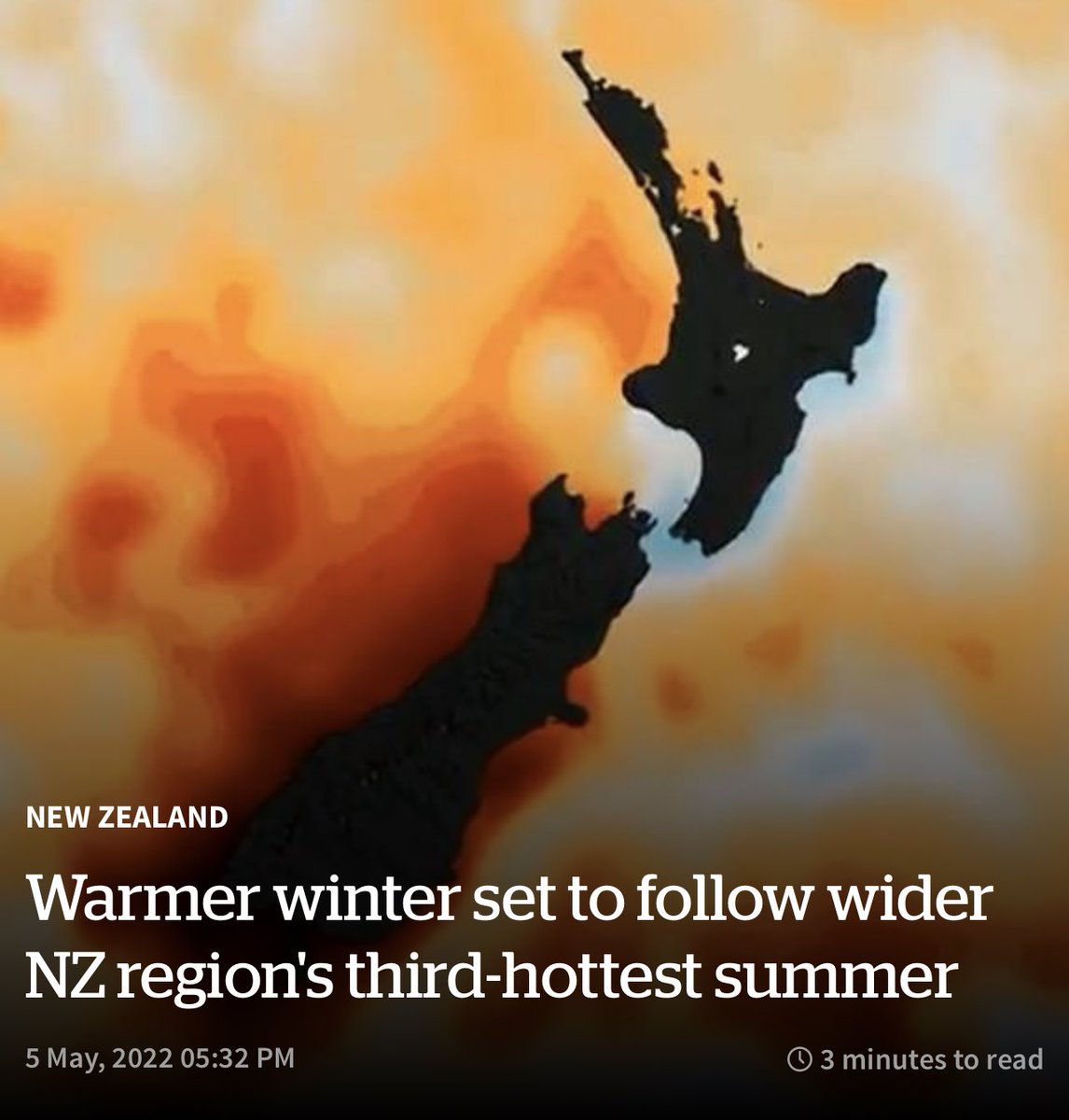 I think this headline last month with an article quoting NIWA, was someone sniffing the old Twink thinner.