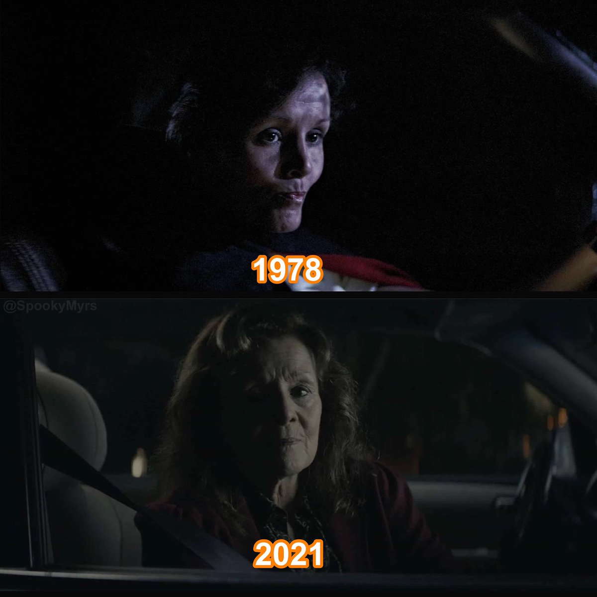 Oficialtheshape's tweet photo. #NancyStephens as known as “Marion Chambers” in Halloween 1978 and Kills🎃
#MichaelMyers #johncarpenterhalloween #halloweenkills https://t.co/LoFaHoEyDu
