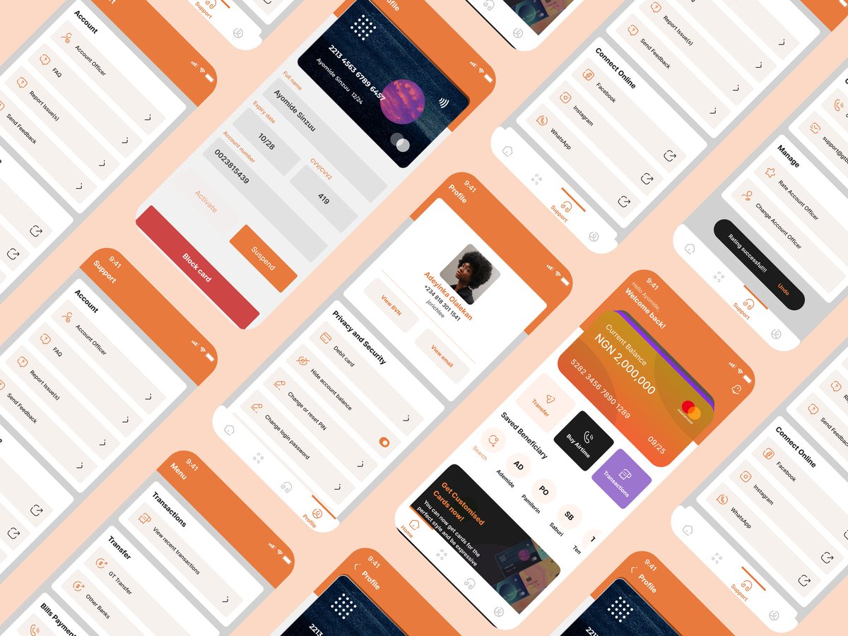 So, we did a thing. Yeah, you read that correctly 😀.

The last 7 days have been spent on redesigning the GTBank mobile application. Research was conducted alongside series of brainstorming with 9 other designers to arrive at the solution here.
bit.ly/GmaRed