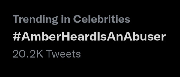 you know this trends everyday - and everyday #AmberHeardlsAnAbuser