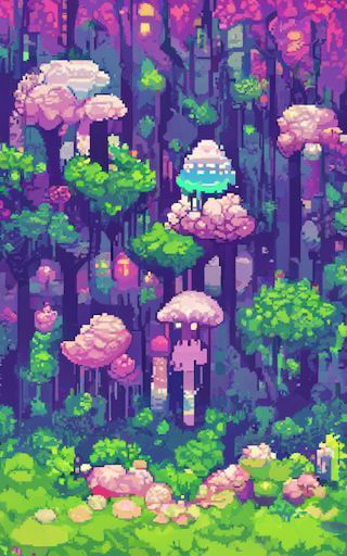 A few vignettes from a magical forest to round out the weekend :) #pixelartdiffusion #discodiffusion #aiart #aiartwork