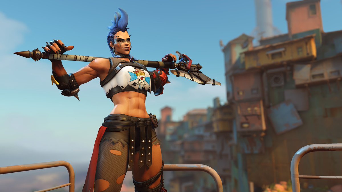JoshuaWSampson's tweet photo. Hmm... But does she have ENOUGH power and respect to be @markiplier next video game crush...? 🤔🤔🤔 #Overwatch2 #junkerqueen https://t.co/t3BuH42HZU