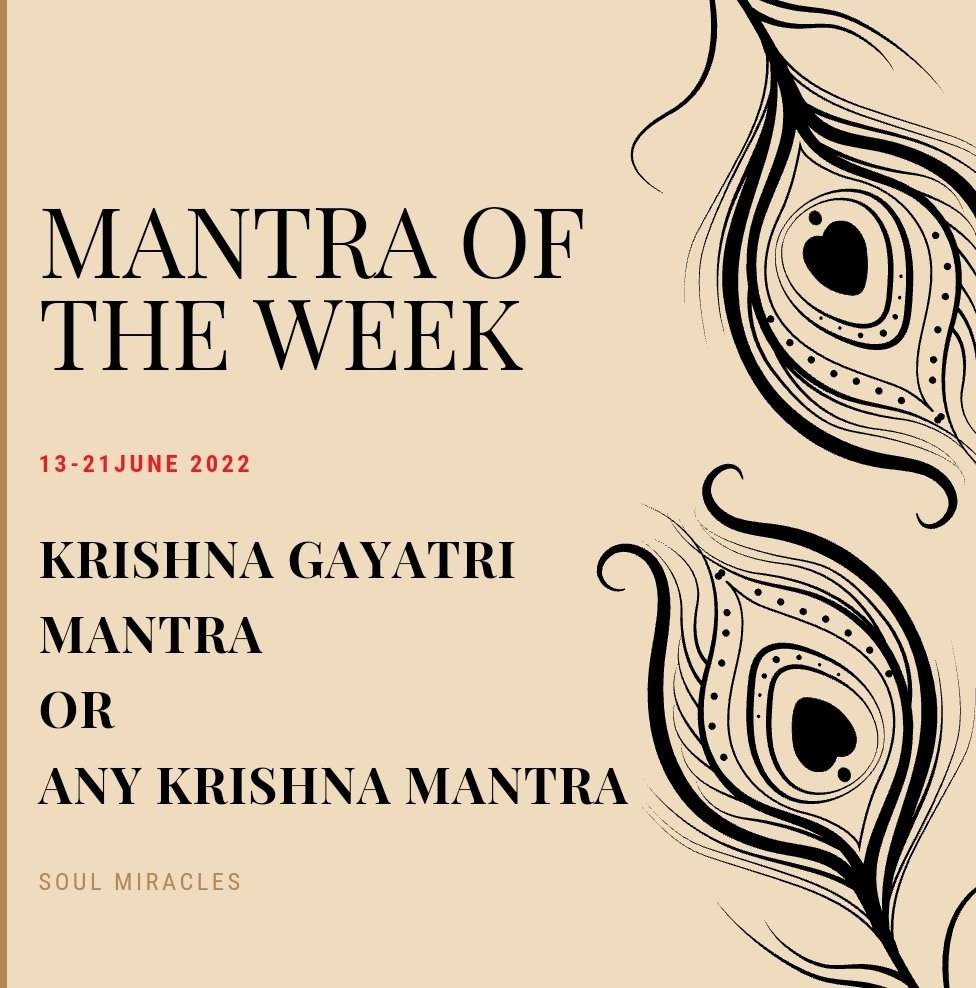 ManmeetSoul's tweet photo. Please chant the following mantra 108 times daily this week for best results in peace, increasing devotion and keeping negativity from reaching your family.

Or, you can chant 
Hare Krishna Hare Krishna 
Krishna Krishna Hare Hare
Hare Raam Hare Raam
Raam Raam Hare Hare

#Monday https://t.co/qi05oqlpjP