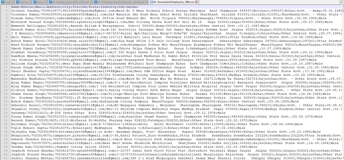 AkbarTriLaksan1's tweet photo. WhopZ... India Leaked database🔥😁
#Opindia
#Savemuslimindia
#Xcodekediri https://t.co/MU4Bh6U79I