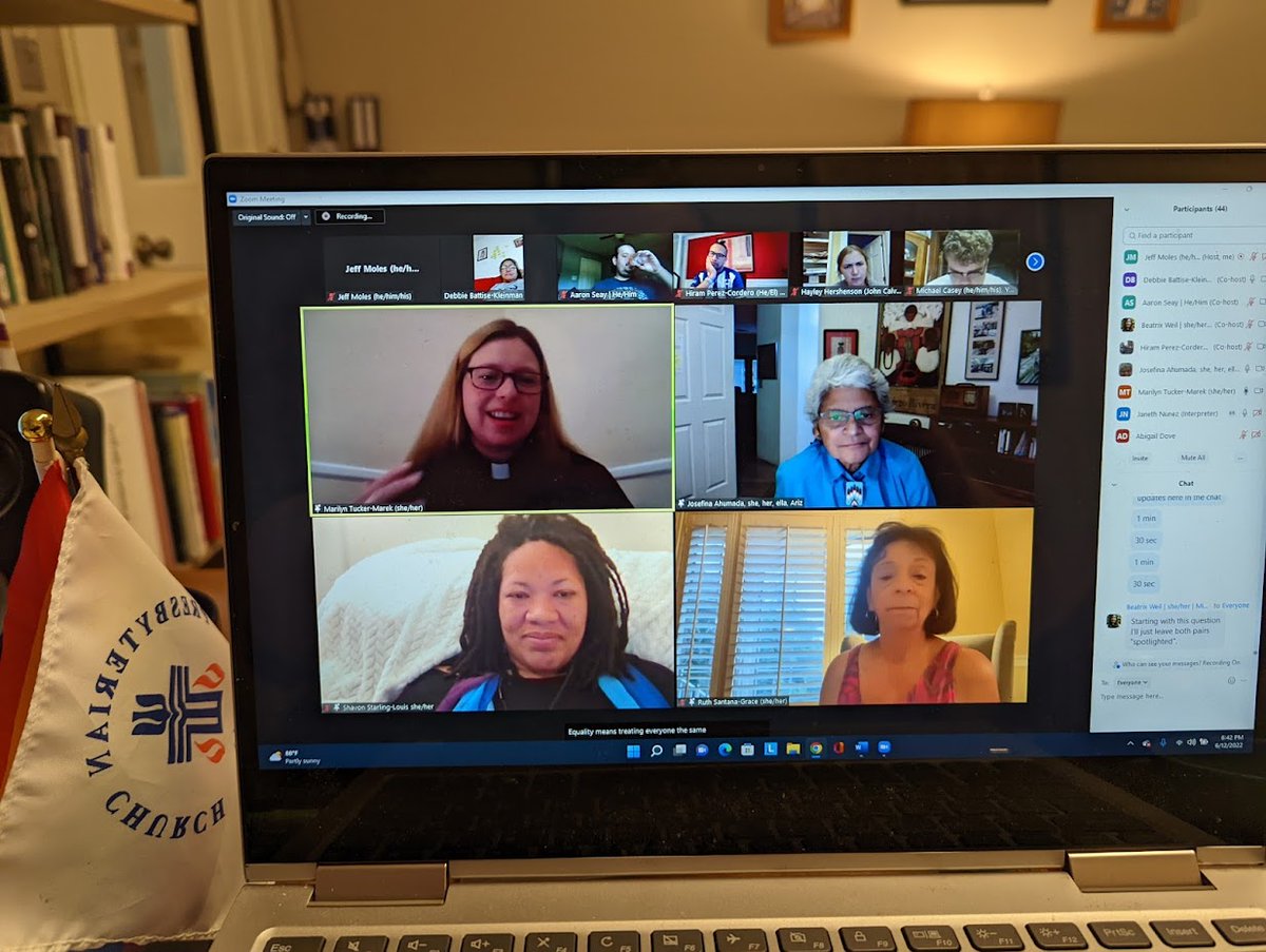 GA224YAADs's tweet photo. #GA225 Co-Moderator Candidates visited with the YAADs tonight: Marilyn McKelvey Tucker-Marek &amp; Josefina Ahumada and Shavon Starling-Louis and Ruth Santana-Grace https://t.co/12g4S0gtGX