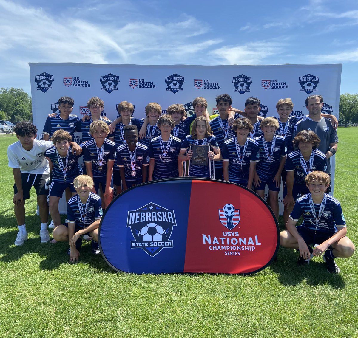 NEBStateSoccer's tweet photo. Congratulations to our 14B #NEStateCup Champions @SportingNE_FC!
#representNE #roadtoFL #usysncs https://t.co/AXXuqaNstR