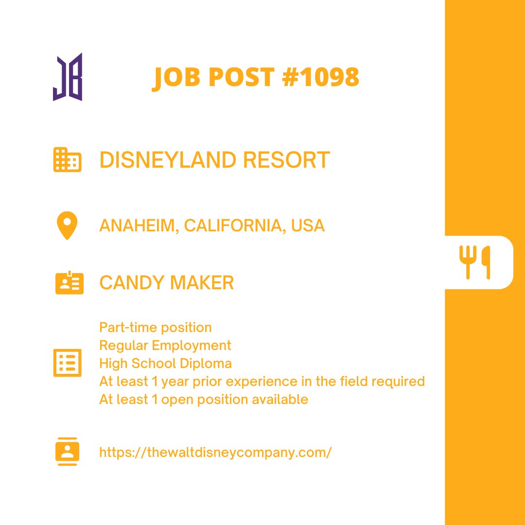 BTSARMYJobBoard's tweet photo. #BAJBUSA
Anaheim, California, USA
https://t.co/hoi8n0UhBR
#BAJBFood
ARMYs, kindly contact the job poster / hiring party directly for more information. π€
Good luck! π https://t.co/50mKcWS2lu