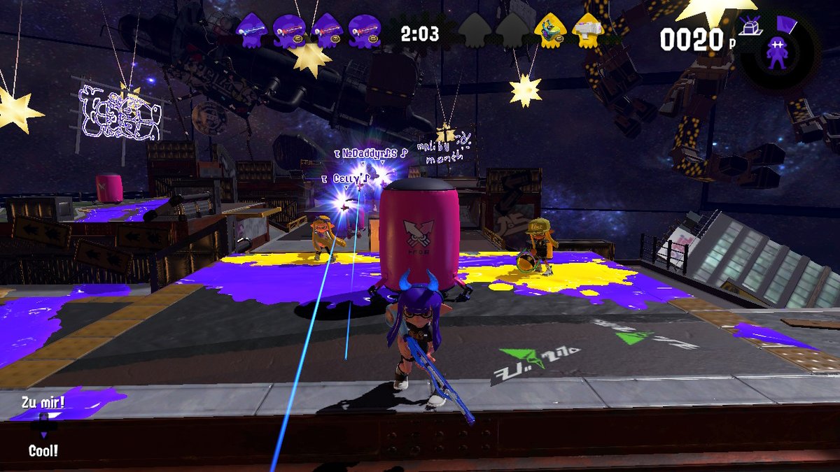 Woche 5 von @DSplatoonLiga mit einem 5-2 gegen Dive, GGWP!

Roster:
<a href="/SebiBtw/">Śeîra</a>(MVP): Squeezer, V-Jet, Zap, Charger
<a href="/CellyDaBoi/">Celly/Calvin</a>(will MVP sein): K Gal, K Shot, Splash
<a href="/SigmaS15867191/">SigmaS</a>: Soda, K Maschine, N Tri, Slosh
<a href="/Monkey_spl/">Møηκεγ</a>: Jr., Zap, RPD

Cheerleader:
<a href="/Yukiiinaaa_/">γυκιηα</a> 
@crystaalZz