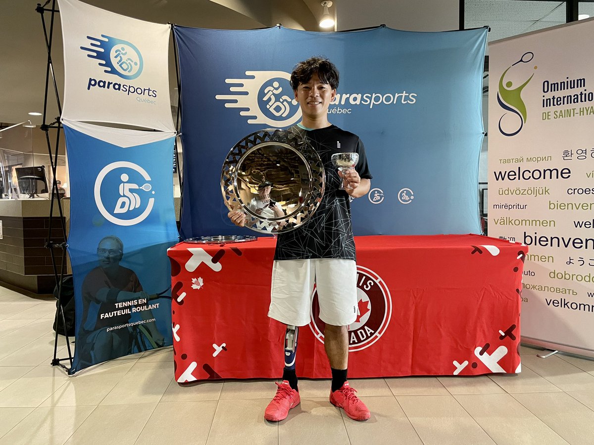 Sana_D_Takashi's tweet photo. カナダ🇨🇦
Saint-Hyacinthe International Open
単複優勝しました🏆
応援ありがとうございました😊
#車いすテニス
#眞田卓
#TOPPAN
#gkdynamics
#gosen
#oxengineering
#ファイテン
#irc井上ゴム工業
#栃木未来大使
#那須塩原市まちづくり大使
#TEAM_BEYOND
#埼玉パラドリームアスリート https://t.co/0NzIfWM3Ze
