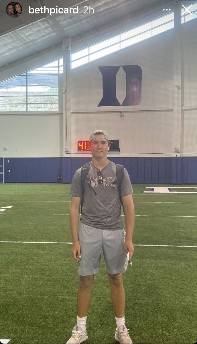 toade99's tweet photo. @GavinPicard12 taking another step in his football journey today representing @avon_groveFB at the @DukeFOOTBALL Academic Mega Camp. #Find_A_Way #AGPride https://t.co/uTdmPAiWvh