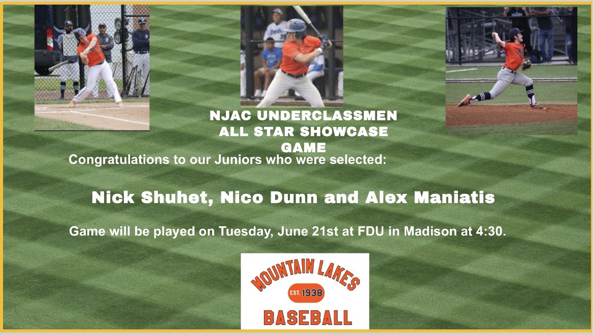 MLBaseball22's tweet photo. Congrats Nick, Nico and Alex ⚾️⚾️@MLHS_athletics @ShuhetNick @nico_dunn @ManiatisAlex @LIBEXPOS https://t.co/vgsKDTU9YO