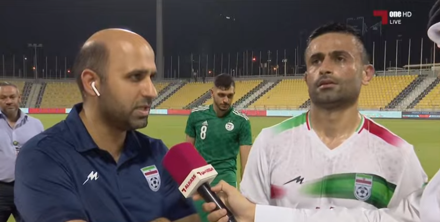 vivalalgerie7's tweet photo. اللاعب الايراني: الجزائر لعبت جيدا لكن بعض الغيابات أثرت علينا، ولو كانت حاضرة لكان لنا موقف آخر.
 #الجزاير_ايران https://t.co/K5WMIdjyGc