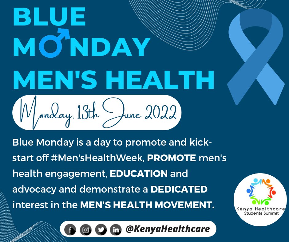 Nothing better than kicking off our #MensHealthWeek with #BlueMonday💙
Snap a picture of you in blue, share it from your account on social media under #BlueMondayMensHealth

Rock that blue to raise awareness on men's health issues!😃

#MHW22
#MissionIsPossible
#MensHealthMonth