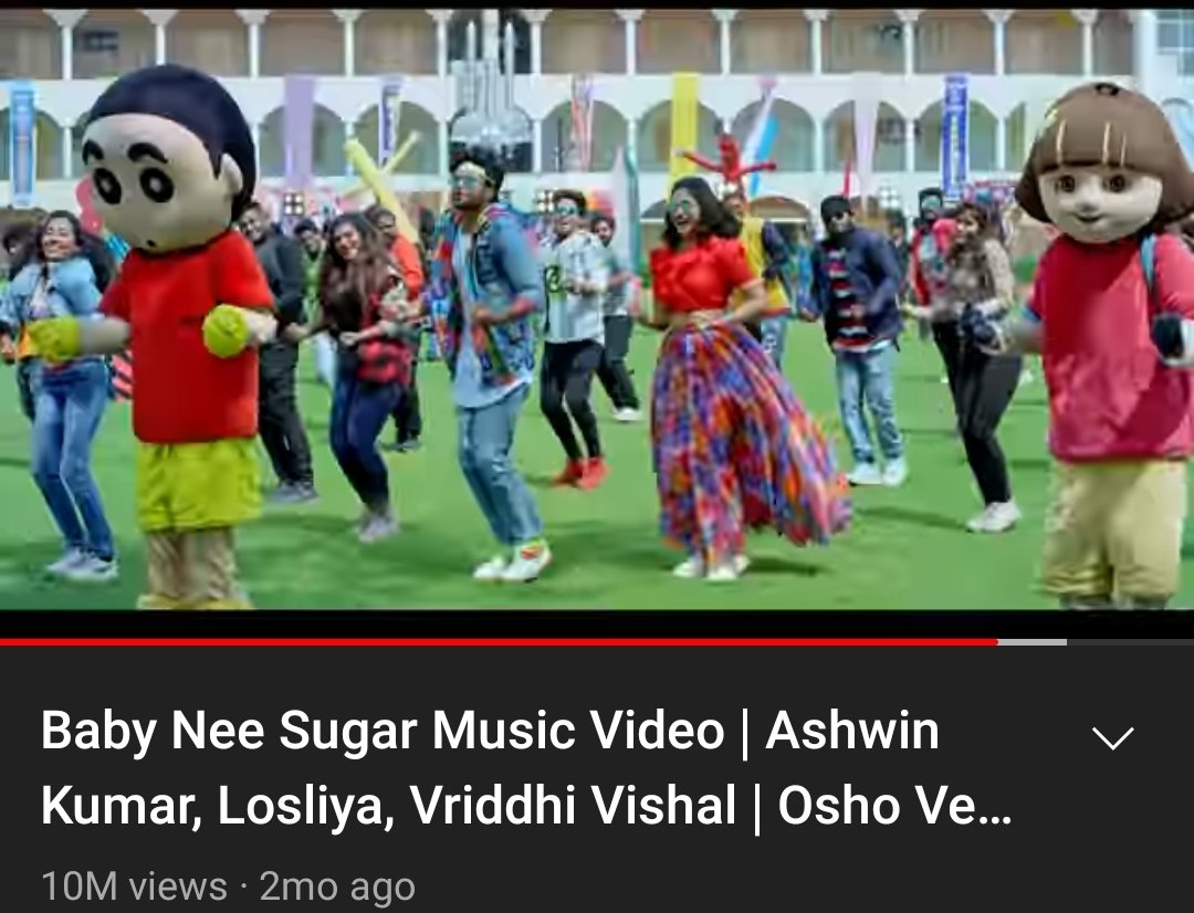 Congratulations team for 10M views of #BabyNeeSugar #Ashwinkumar @Losliyaoff @VriddhiVishal @osho_venkat @mahiram20 @iamvenkat6 @iamSandy_Off @SonyMusicSouth