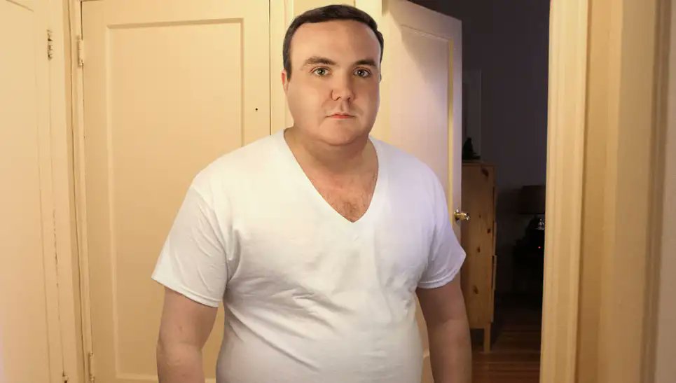 TheOnion's tweet photo. Hanes Apologizes, Pulls T-Shirts From Shelves After Seeing How Local Man Looks In Them https://t.co/9ZNBJrqe3W https://t.co/SHP6q8Jv40