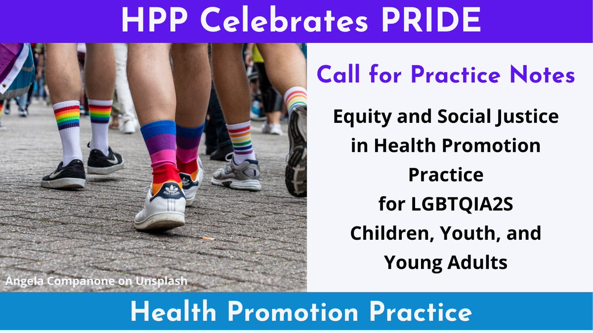 TheHPPJournal's tweet photo. #ScholarSunday 

Open thru August 31!

We welcome short articles - Practice Notes - on #advocacy #activism #resilience #resistance supporting #LGBTQIA2S+ children and youth: https://t.co/XB8ciFtL2i

@SAGEHealthInfo   @LGBTQPlusBot @genhealthEQ #transintheacademy

#hppPride2022 https://t.co/xCP1kq5UNY