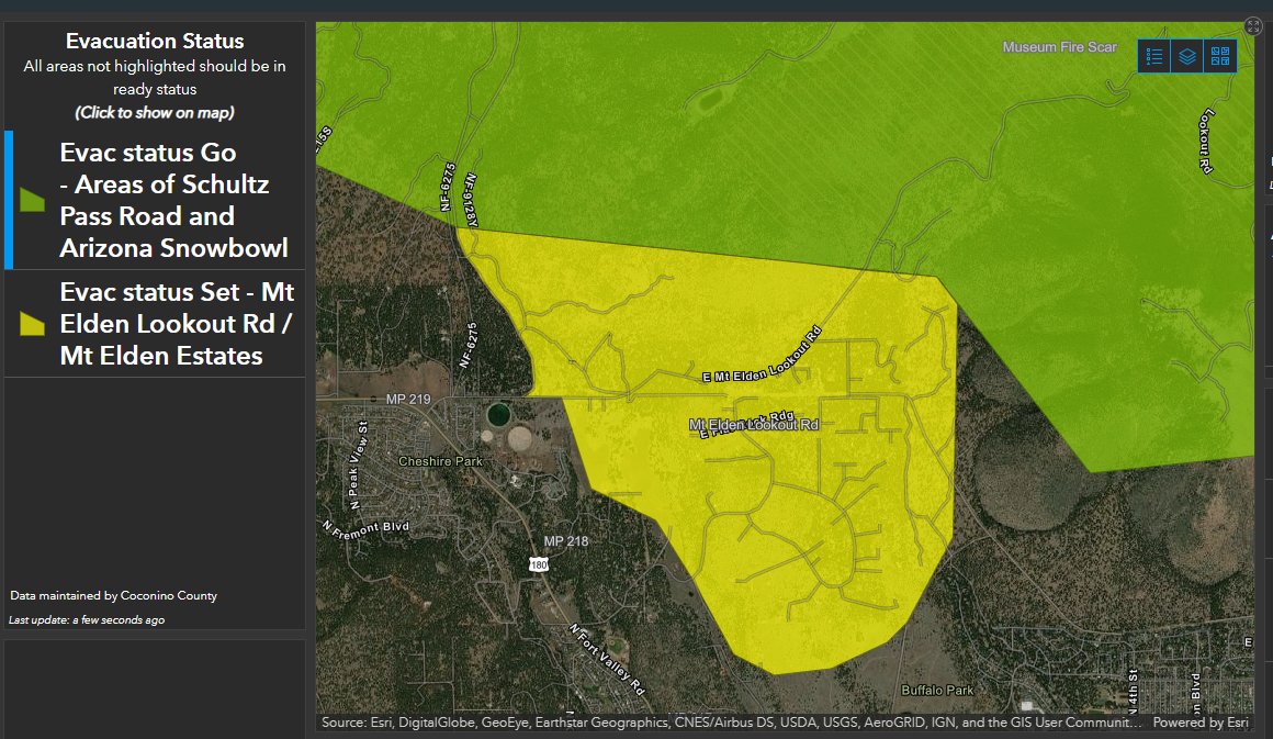 Coconino County on Twitter "Here's a map of the area 🚧east of Shultz