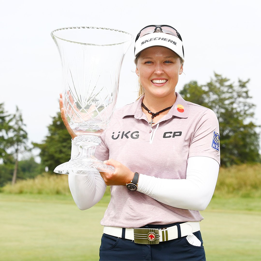 GolfChannel's tweet photo. All smiles for @BrookeHenderson after capturing @LPGA Tour win number 11! 😄 https://t.co/OYZ9k4lGxF