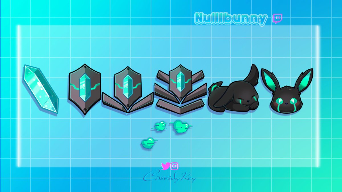 CassidyRey's tweet photo. Badges and Glitchy Flairs for @/NulllBunny !

Had so much fun w these cool badges! Thank you for commissioning me! 💚

#twitch #vtuber #VtubersEN #VTuberAssets #emoteartist #Nulllart https://t.co/eD4NPx9xFf