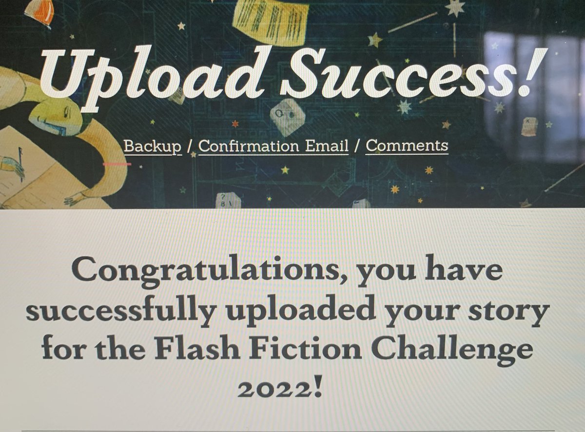 rlambertauthor's tweet image. And it’s submitted! I think we covered as many plot holes as possible, but I’m sure one will slip through. Writing a caper feels like arguing a court case. #FlashFictionChallenge2022