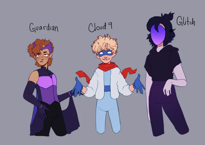 Look at them
The trio is finished :D

Elliot, Jay and Indigo :] 