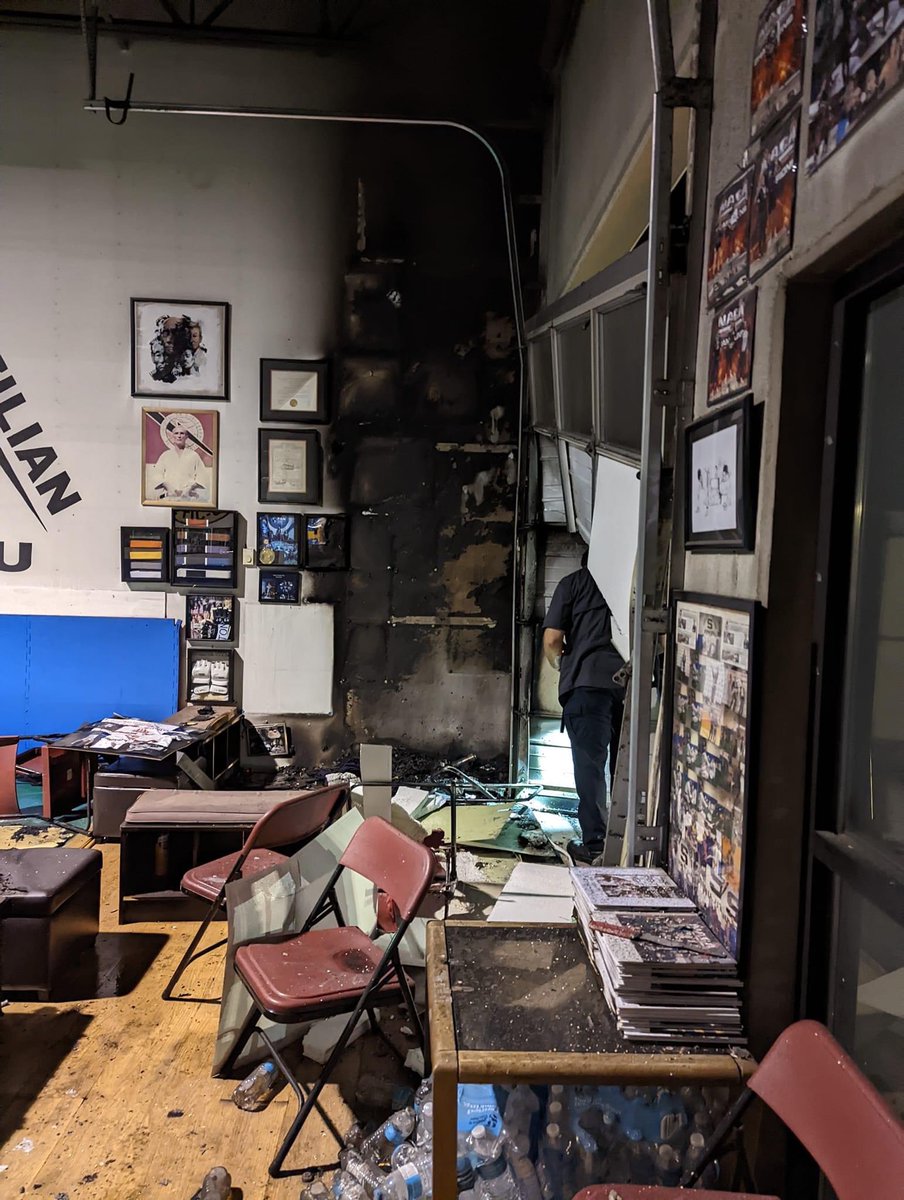 Last night my gym was destroyed very likely by an ex-member who was kicked out for some VERY poor behavior. It’s a shame doing the right thing has consequences. I hope justice finds this dude quick.