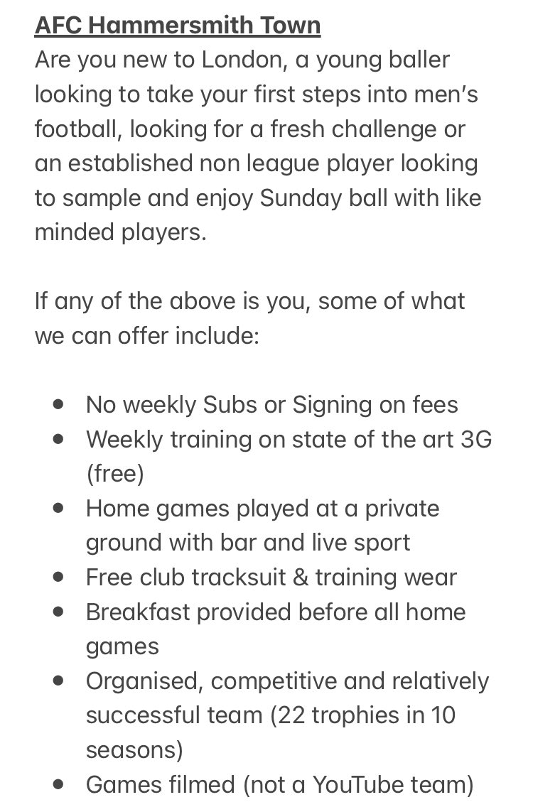 Looking for good quality, hard working and committed players to join an already strong &amp; hungry squad for the 2022/23 season. 

Anyone interested please send us a DM.

As always any RT’s highly appreciated.
