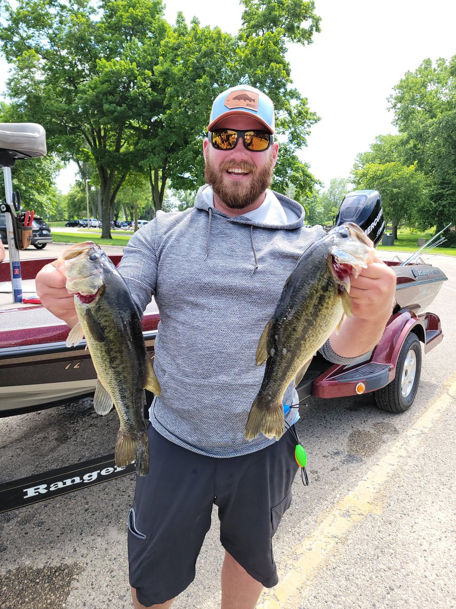 12.10#'s for me and 5.98 for my son Great day on Monona In Madison Wisconsin  <a href="/Bassreaperbaits/">BassReaper Bait Co</a> put them in the boat all mine on the Croaker Frog