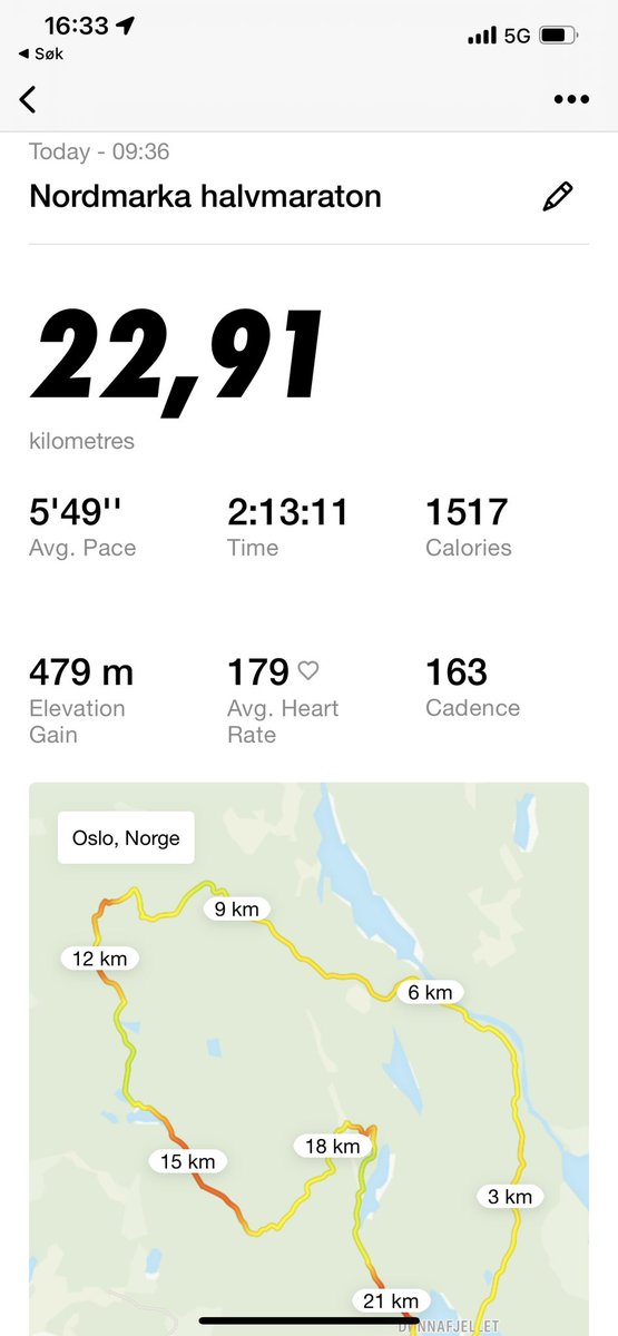 First of many half-marathons finished🤙 Happy ‘bout the performance, was aiming for a better time than 2:15 and I managed to just get it🏃‍♂️