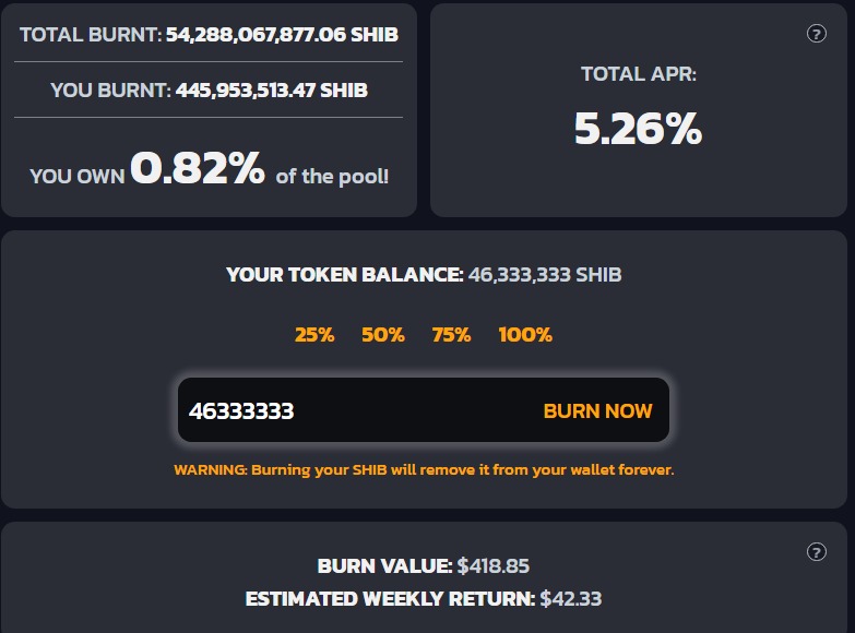 shib_superstore's tweet photo. Burn time!

46M Gone!
($418)

Our last burn was Tuesday June 7. So this is actually a 4 day burn instead of 7. Getting back to that every Sunday schedule.

Let's stay consistent! Low prices mean our burn dollars go further than EVER before!

https://t.co/KcIA8QNtLT https://t.co/PjoM39qPLY