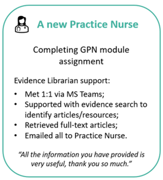 Olwen Revill 💙 (@olwenrevill) on Twitter photo It is #KLSNAW all week! Get in touch with your Evidence Librarians embedded <a href="/SurreyTH/">Surrey Training Hub</a> 😊
We support primary care staff <a href="/SurreyHeartland/">Surrey Heartlands Health and Care Partnership</a> including Practice Nurses undertaking professional development. <a href="/SnippetsK/">Seelhoff snippets</a> <a href="/kerrie_myall/">Kerrie Myall 💙</a> It is #KLSNAW all week! Get in touch with your Evidence Librarians embedded <a href="/SurreyTH/">Surrey Training Hub</a> 😊
We support primary care staff <a href="/SurreyHeartland/">Surrey Heartlands Health and Care Partnership</a> including Practice Nurses undertaking professional development. <a href="/SnippetsK/">Seelhoff snippets</a> <a href="/kerrie_myall/">Kerrie Myall 💙</a>