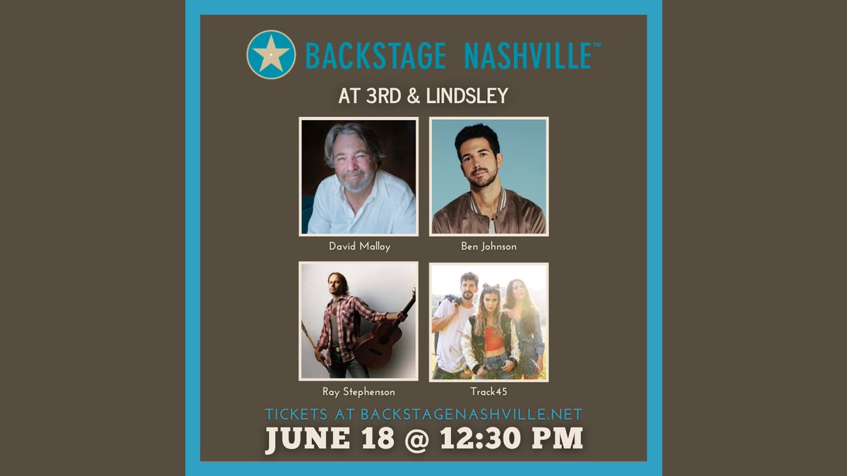 Do you love songs like #ILoveARainyNight, #OneOfThemGirls, #DrivinMyLifeAway or #GiveHeavenSomeHell? The #songwriters who wrote these hits are going to be sharing the stories behind their songs & performing them live this Saturday + trio @Track45 - Get🎟️at bit.ly/BSNJune18