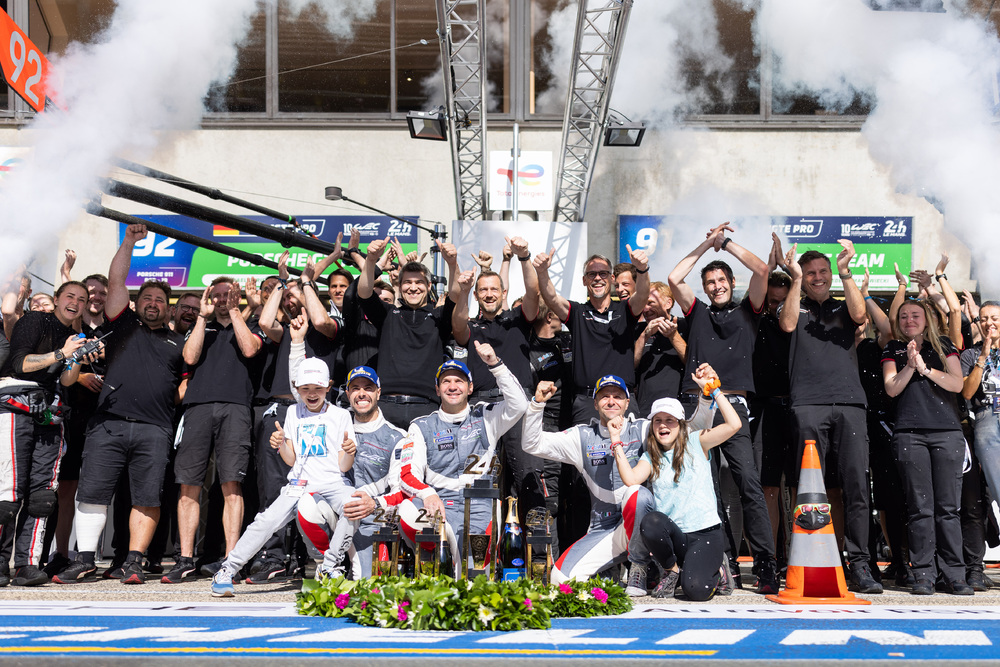 FredMako1's tweet photo. Finally! I’ve been trying for nine years and now I’m at the top of the podium! I finished second several times and was often the fastest car, but it never quite worked out. Today was different. Thanks to all the team for the great work. 🏆🏁#LeMans24 https://t.co/XyEYqDoPMV
