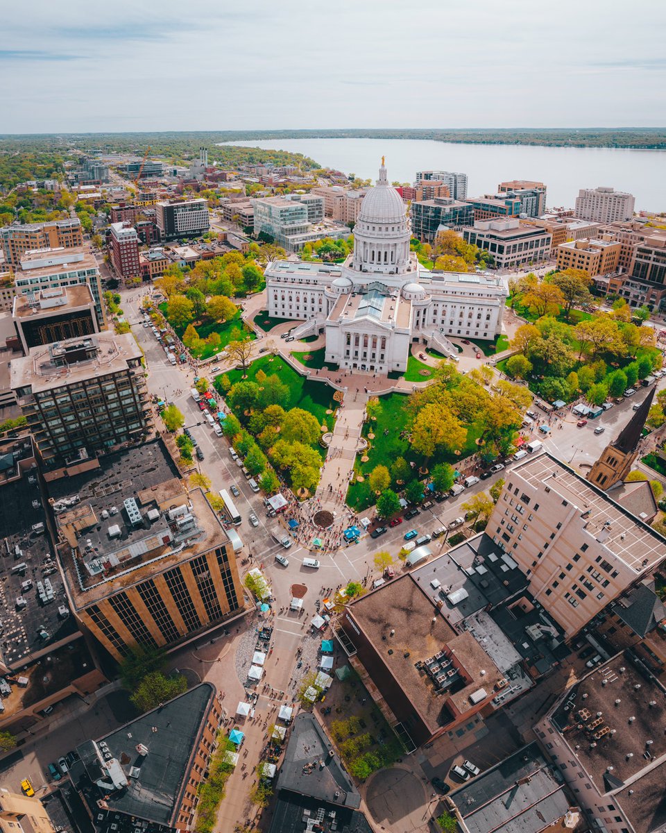 Madison Farmer’s Market From Above ☀️