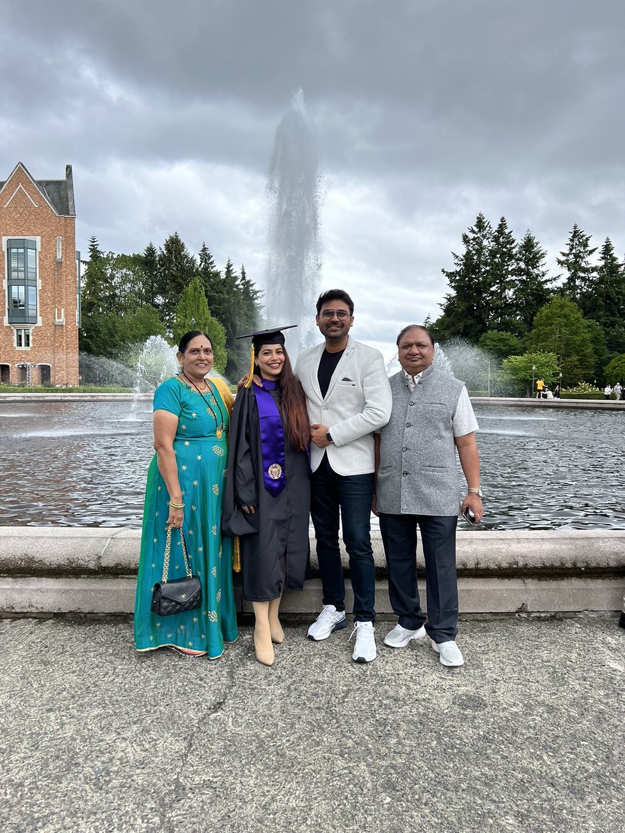 Akshay525's tweet photo. Congrats to my fiancé, Shreya Kumawat! Proud of you!  Grad 2020! #classof2020 #uwgrad20 https://t.co/brQnQ2hEJk