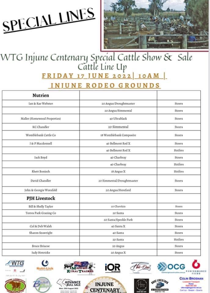 bellevueluck's tweet photo. This week Injune is celebrating its centenary with a week full of activities. Friday will see the first #cattlesale at Injune since 1990 #maranoa #ausag #swqld #injunecentenary https://t.co/q8XcQWZ00C