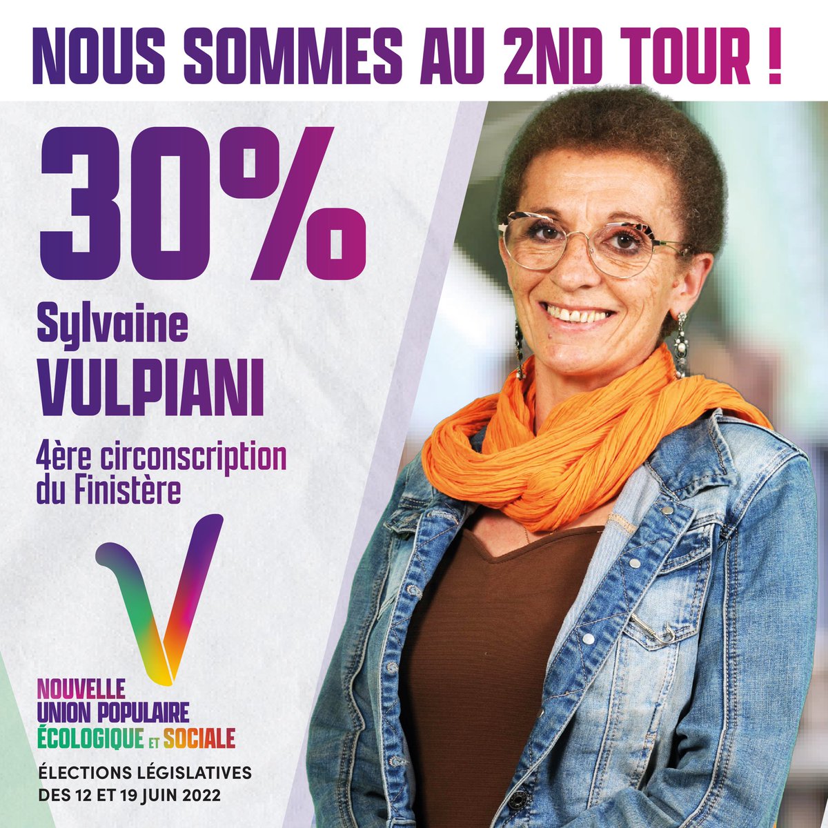 GenerationsMvt's tweet photo. 4ème circonscription du Finistère, @Vulpiani_S, nous sommes au 2nd tour ! ✌️#Gs #Nupes https://t.co/ikpXlGtmWv