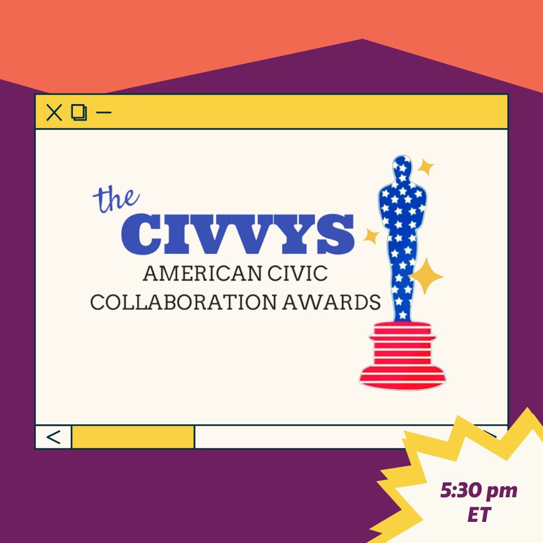 historymadebyus's tweet photo. The #Civvys are coming up in 10 minutes!!!
Come celebrate some of our country's Civic Superheroes at https://t.co/FOv4nCMKDZ https://t.co/OzZlYrrkIf