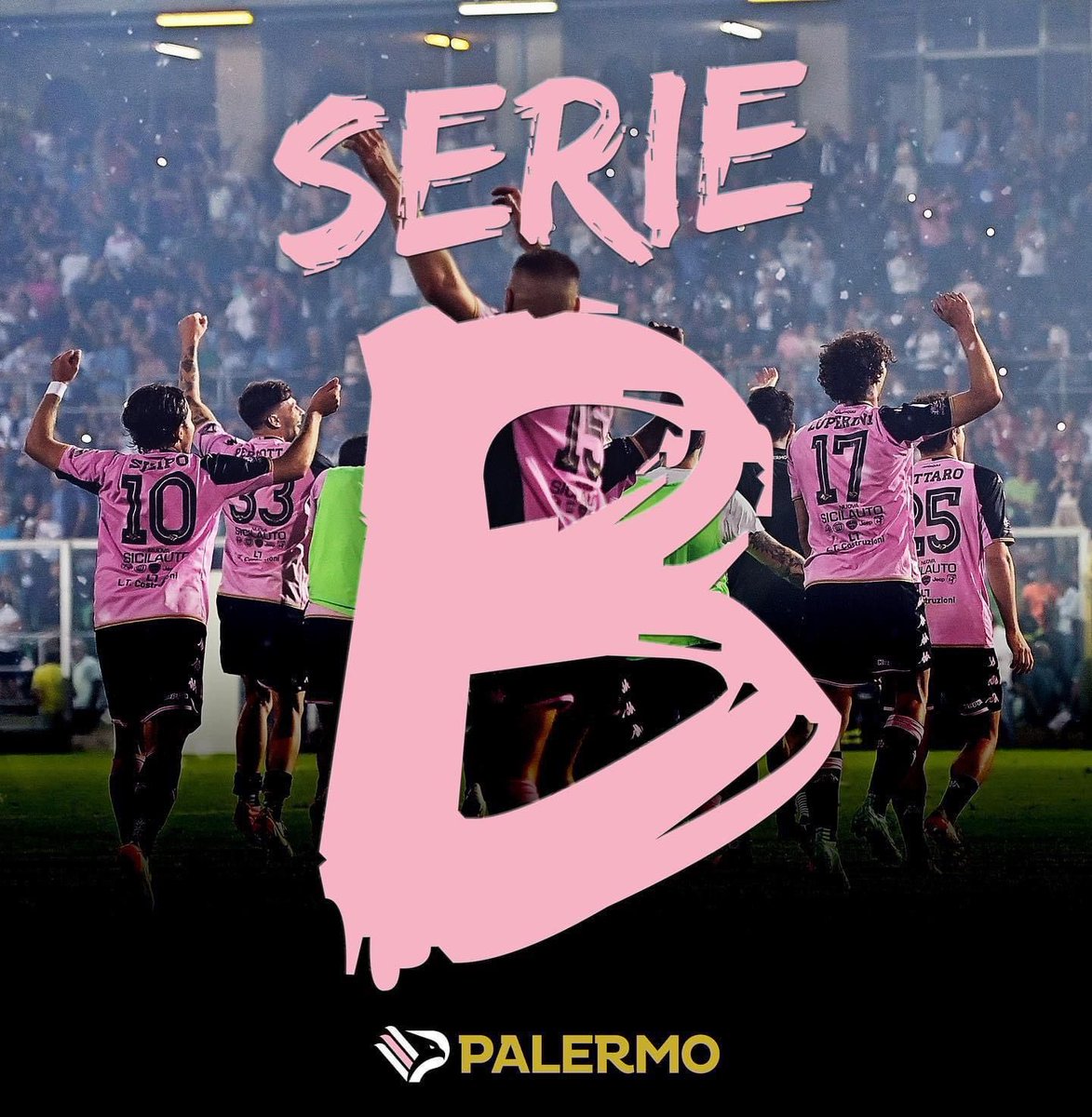 Back to .. S E R I E   “B”! 🦅💗🖤 <a href="/Palermofficial/">Palermo F.C.</a> #aquile #rosanero