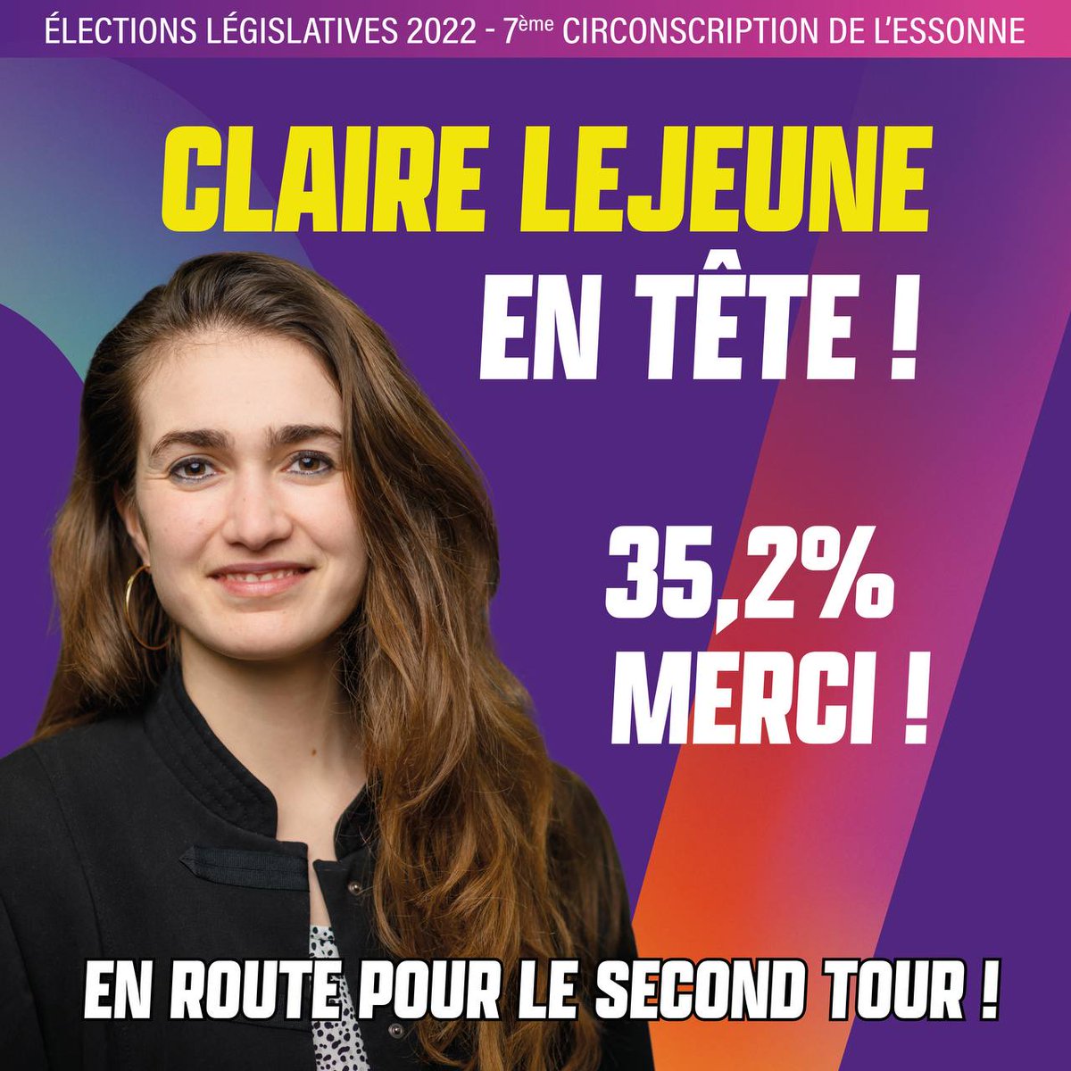 Nous sommes en tête dans la #circo9107!  Nous pouvons gagner ! 🚀

Direction le second tour et la victoire !  ✌️

#legislatives2022 #Melenchon1erministre #VcommeVictoire