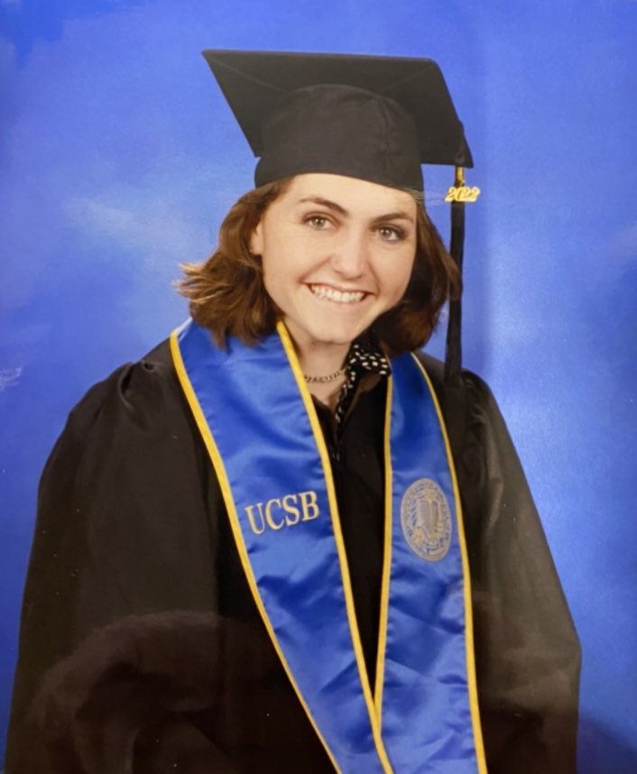 #UCSB2022
Jacqueline “Lina” Schwartz.  Summa Cum Laude!!!!