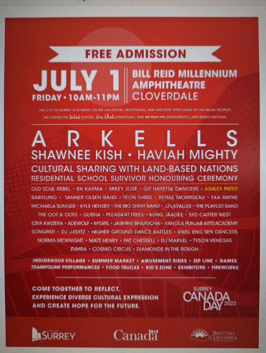 Canada starts in Surrey for Miss <a href="/ashypater/">Ashley Pater</a> and the band and ends on the City of Abbotsford stage that evening. #music #canadaday #July1st #livingthedream
