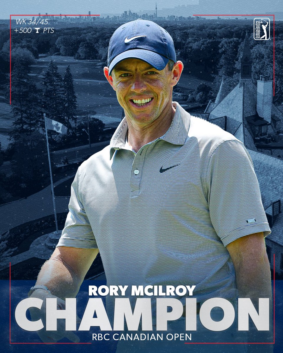 Back to back in the 6 🏆🇨🇦🏆 

<a href="/McIlroyRory/">Rory McIlroy</a> defends his <a href="/RBCCanadianOpen/">RBC Canadian Open</a> title.