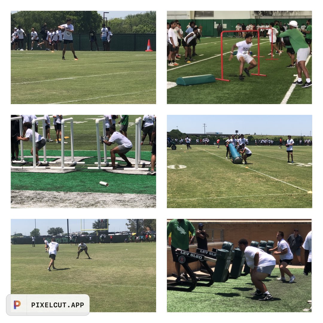 Out here <a href="/MeanGreenFB/">UNT Football</a> camp watching some <a href="/TCougarfootball/">TCHS Cougar Football</a> players get after it! <a href="/Kam_Will05/">Kamden “Gofor6” Wesley</a> @RI7CH0 <a href="/DevinDeluna3/">Devin Deluna</a> <a href="/johnsaid2024/">John Said</a> <a href="/King23Bryan/">Bryan Nicholson</a> and twitter-less Kapa