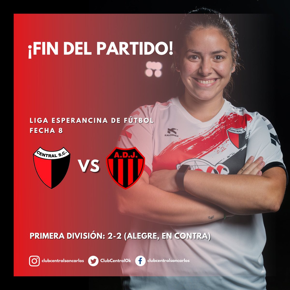ClubCentralOk's tweet photo. ¡Fue empate en Humboldt! El femenino dividió puntos ante @ADJuventud2 👊🏻

#VamosLasPibas ❤️🖤 https://t.co/9Go5OEDTl5
