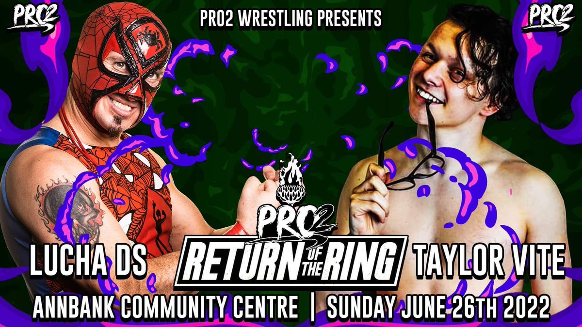 I've wanted to face this guy since we crossed paths at other promotions but the match never came... June 26th I promise were gonna bring something special to @Pro2Wrestling Grab tickets tonight for this This guy....mega talented but has an ass kicking headed his way #Lucha
