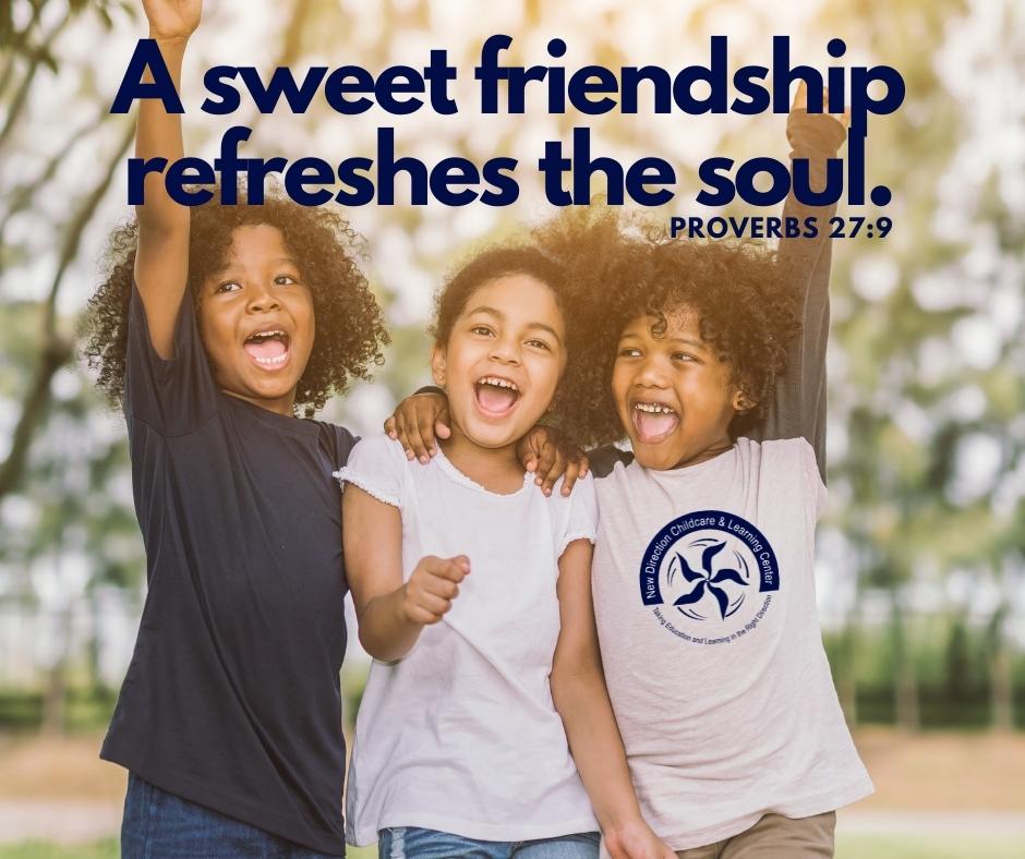 Do you remember your childhood friend & what that friendship meant to you? Give your child the same memories. Your child can discover a life-long friend @ New Direction Childcare. Contact us today 👉 804.662.9760 to learn about our programs.

#NewDirectionChildcare #RVAdaycare
