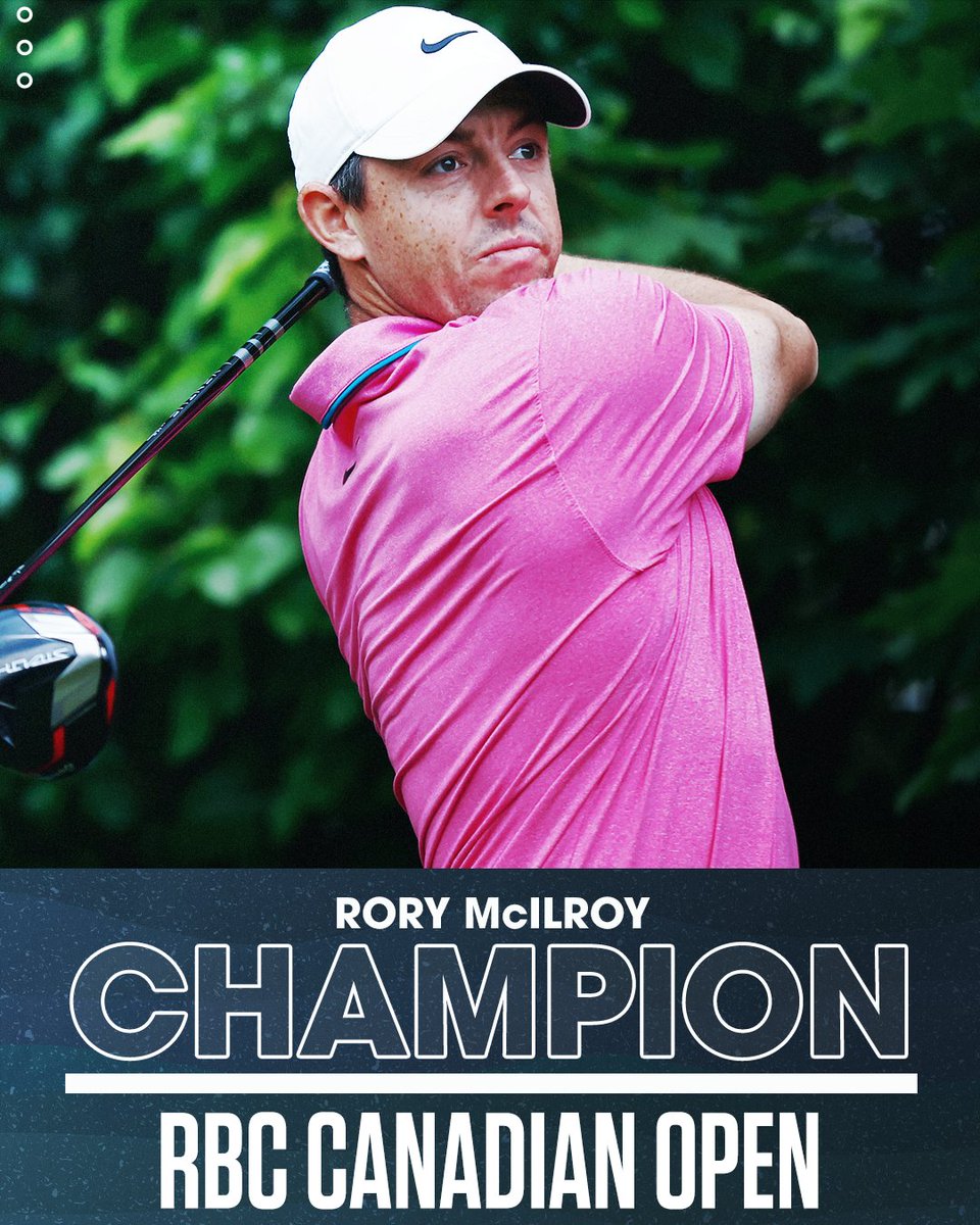 GolfChannel's tweet image. Back-to-Back! 🏆 🏆 

@McIlroyRory wins the 2022 @RBCCanadianOpen as the defending champion.