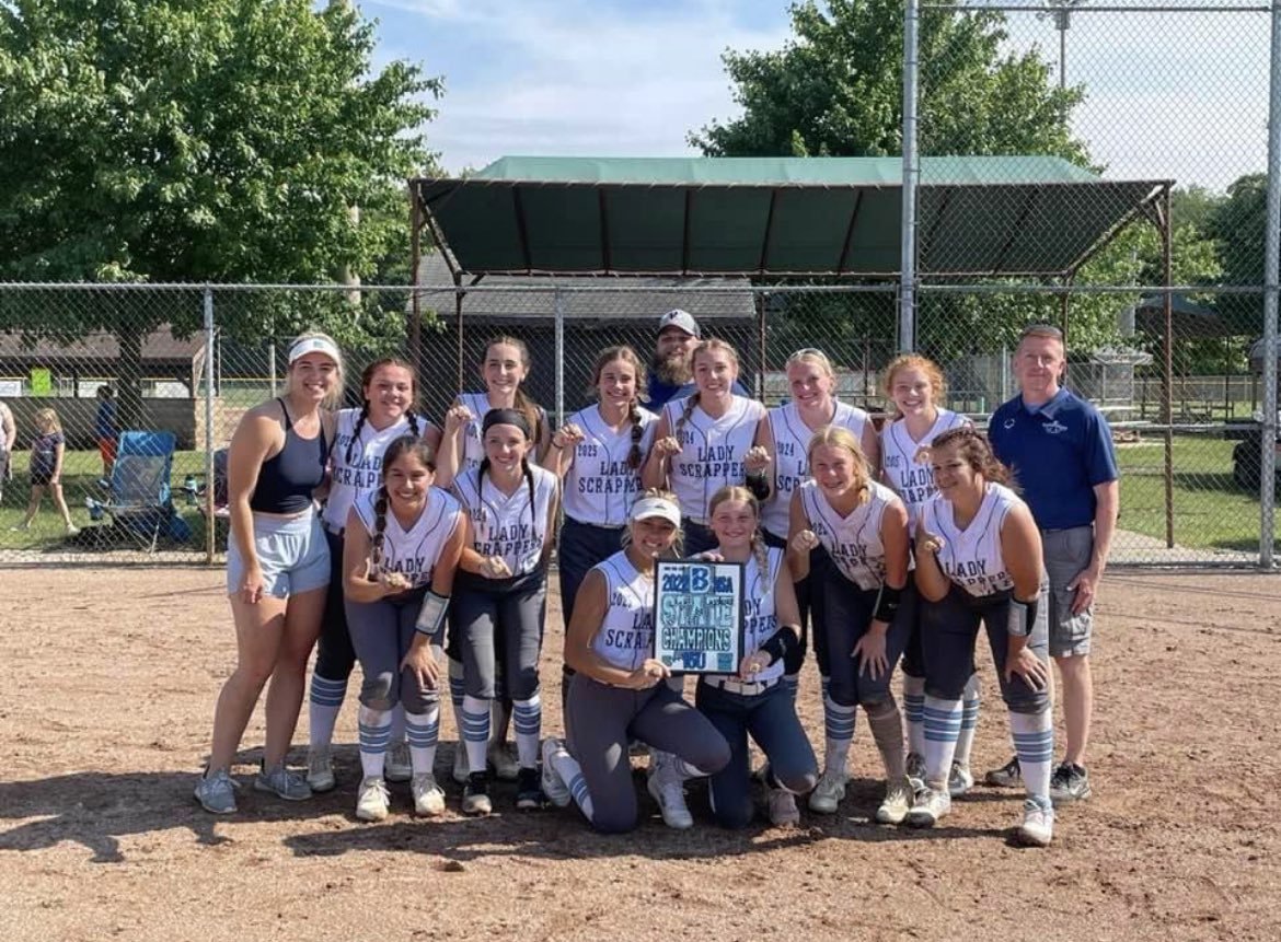 kpratt2024's tweet photo. first tournament ✅
first championship ✅
we went undefeated going 6-0 at NSA “B” State outscoring our opponents 49-14 !! great way to start the season !! @Scrappers06 @IHartFastpitch https://t.co/xd2A0XunHc
