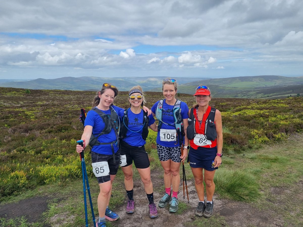 We did it! 31 miles 5600ft elevation..8.5 hours later and we smashed it! Also we had a new gang member for the day, Lynwen, from..running for @dpjfoundation 💪. We all got lost together but also finished together.🙏 @AirAmbulancesUK #trailrunning @_Run1000 #ruralmentalhealth